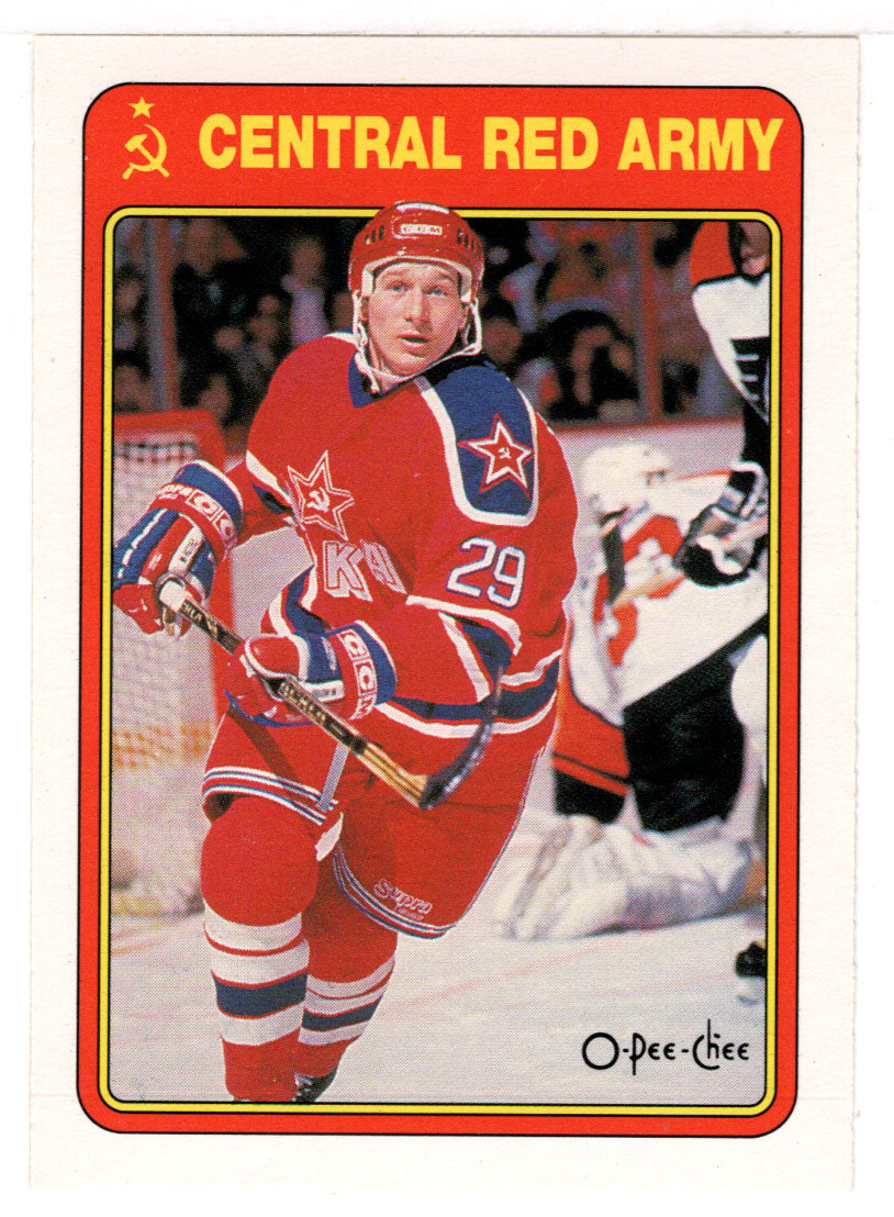 Igor Chibirev (NHL Hockey Card) 1990-91 O-Pee-Chee Central Red Army # 8R Mint