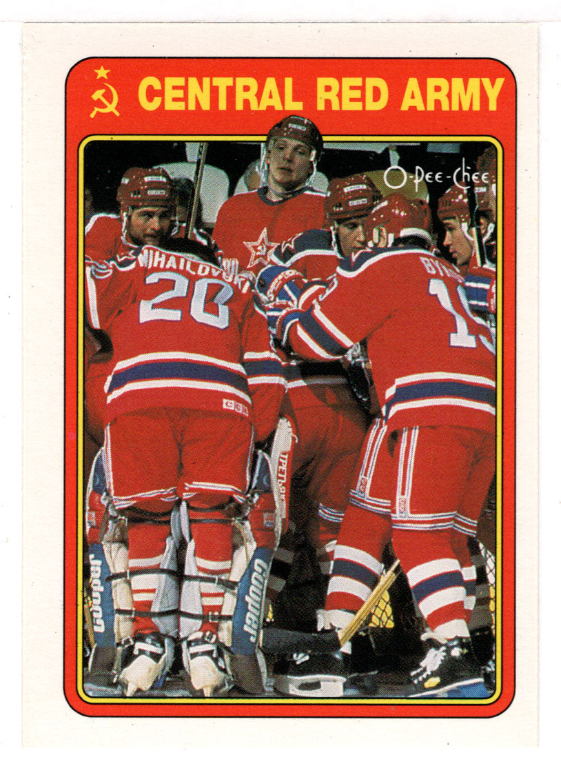 Super Series (NHL Hockey Card) 1990-91 O-Pee-Chee Central Red Army # 12R Mint