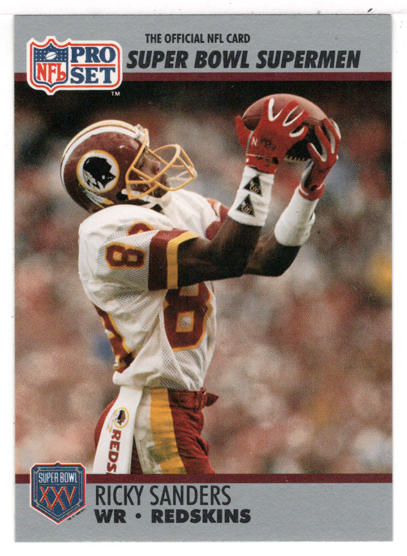 Ricky Sanders - Washington Redskins (NFL Football Card) 1990-91 Pro Set Super Bowl XXV Silver Anniversary # 49 Mint
