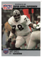 Art Shell - Oakland Raiders (NFL Football Card) 1990-91 Pro Set Super Bowl XXV Silver Anniversary # 60 Mint