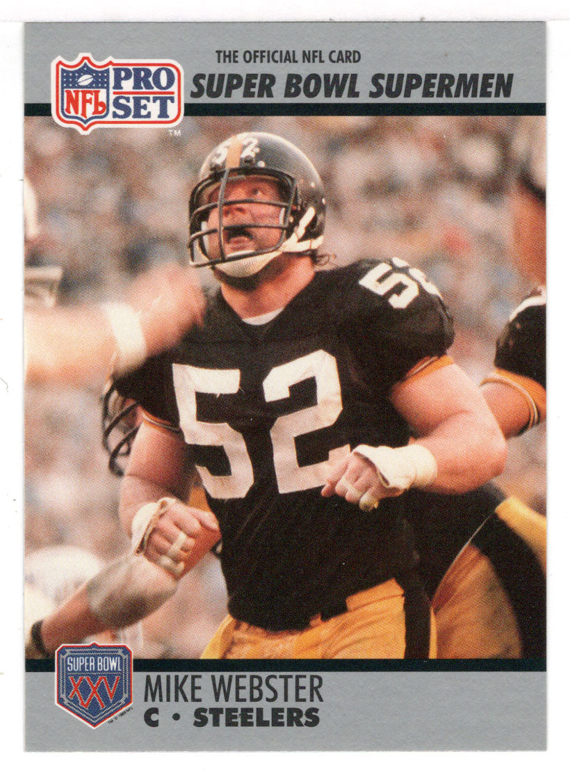Mike Webster - Pittsburgh Steelers (NFL Football Card) 1990-91 Pro Set Super Bowl XXV Silver Anniversary # 73 Mint