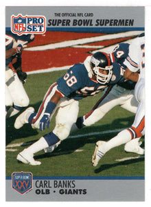 Carl Banks - New York Giants (NFL Football Card) 1990-91 Pro Set Super Bowl XXV Silver Anniversary # 94 Mint