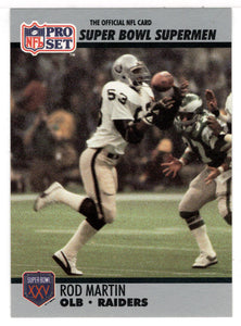 Rod Martin All Football Cards