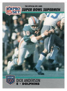 Dick Anderson - Miami Dolphins (NFL Football Card) 1990-91 Pro Set Super Bowl XXV Silver Anniversary # 108 Mint