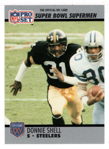 Donnie Shell - Pittsburgh Steelers (NFL Football Card) 1990-91 Pro Set Super Bowl XXV Silver Anniversary # 113 Mint