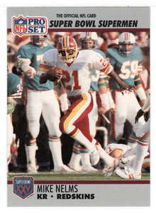Mike Nelms - Washington Redskins (NFL Football Card) 1990-91 Pro Set Super Bowl XXV Silver Anniversary # 127 Mint