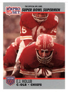 E.J. Holub - Kansas City Chiefs (NFL Football Card) 1990-91 Pro Set Super Bowl XXV Silver Anniversary # 130 Mint