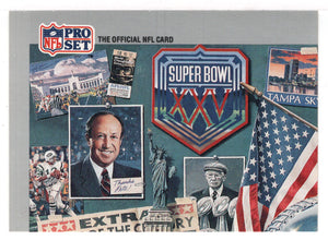 Puzzle Card # 1 - Top Row Left (NFL Football Card) 1990-91 Pro Set Super Bowl XXV Silver Anniversary # P 1 Mint