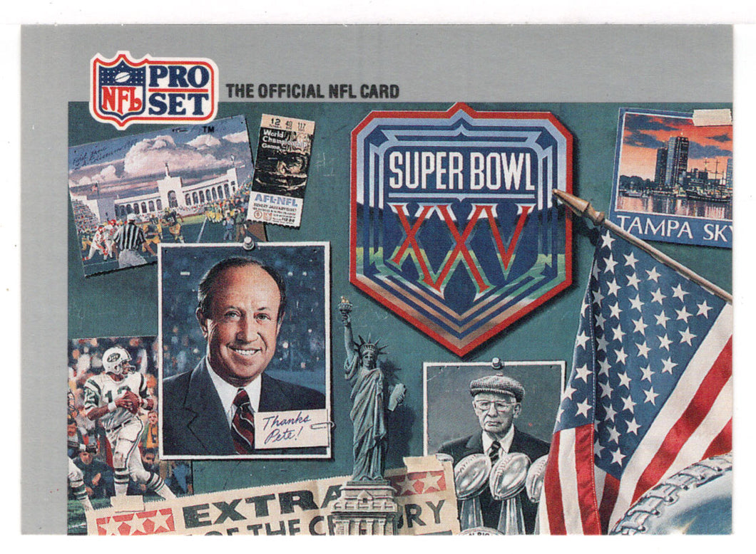 Puzzle Card # 1 - Top Row Left (NFL Football Card) 1990-91 Pro Set Super Bowl XXV Silver Anniversary # P 1 Mint