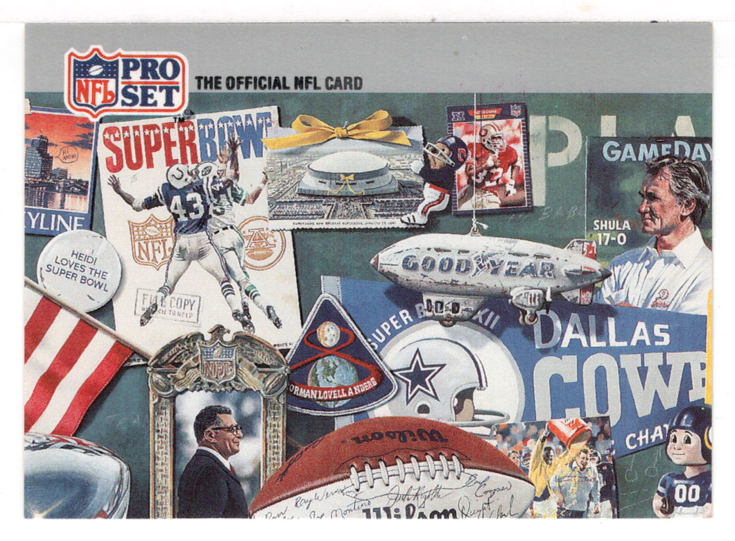 Puzzle Card # 2 - Top Row Middle (NFL Football Card) 1990-91 Pro Set Super Bowl XXV Silver Anniversary # P 2 Mint