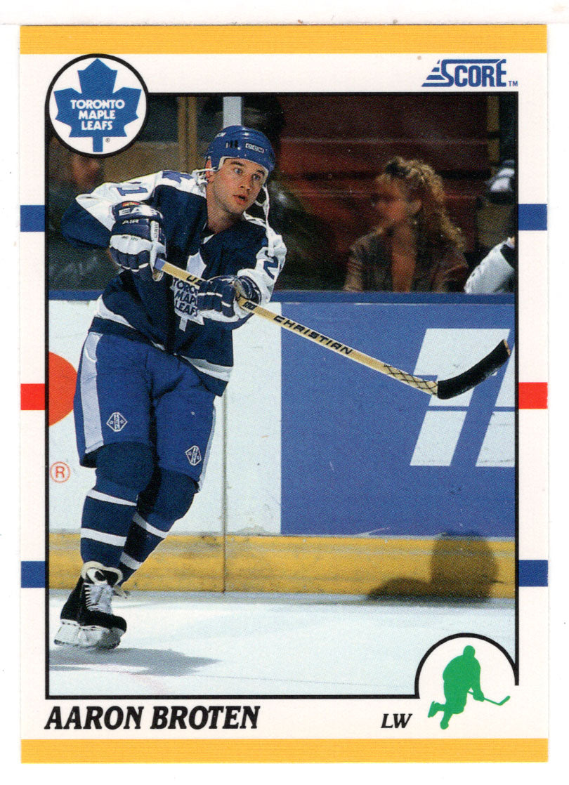 Aaron Broten - Toronto Maple Leafs (NHL Hockey Card) 1990-91 Score Rookie Traded # 21 T Mint