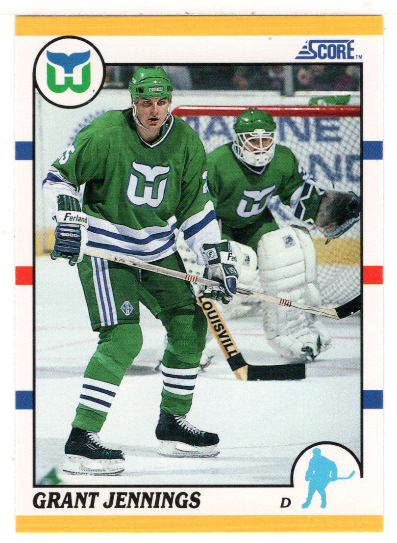 Grant Jennings RC - Hartford Whalers (NHL Hockey Card) 1990-91 Score Rookie Traded # 31 T Mint