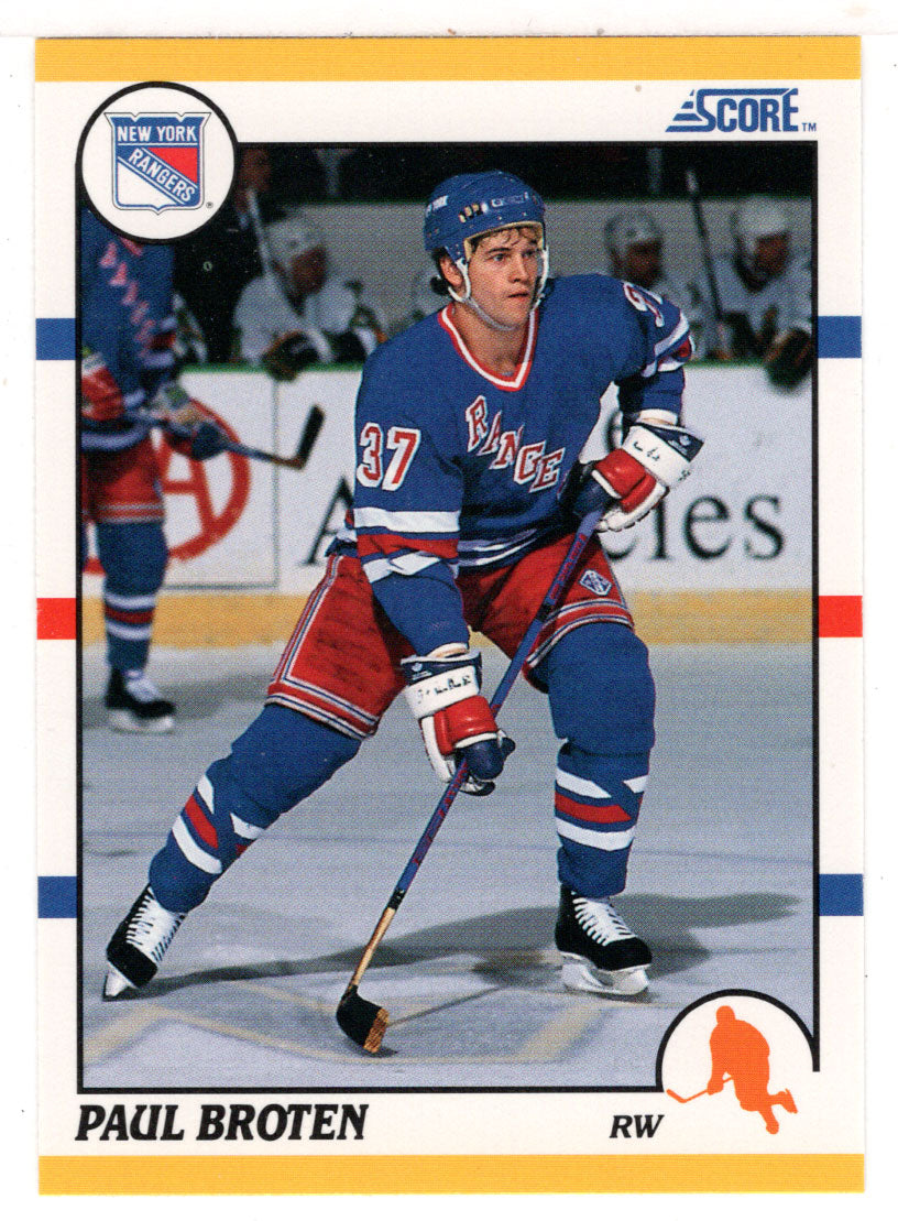 Paul Broten - New York Rangers (NHL Hockey Card) 1990-91 Score Rookie Traded # 41 T Mint