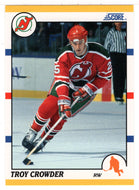 Troy Crowder RC - New Jersey Devils (NHL Hockey Card) 1990-91 Score Rookie Traded # 43 T Mint
