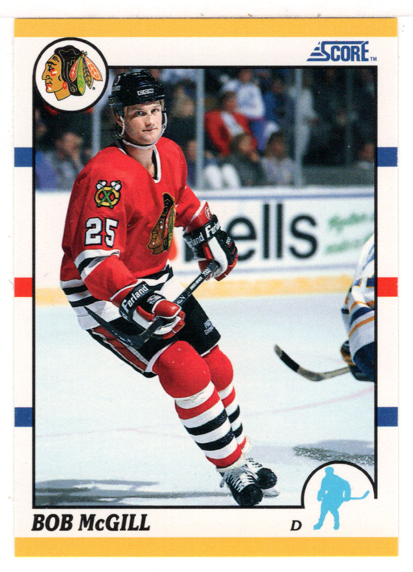 Bob McGill - Chicago Blackhawks (NHL Hockey Card) 1990-91 Score Rookie Traded # 49 T Mint