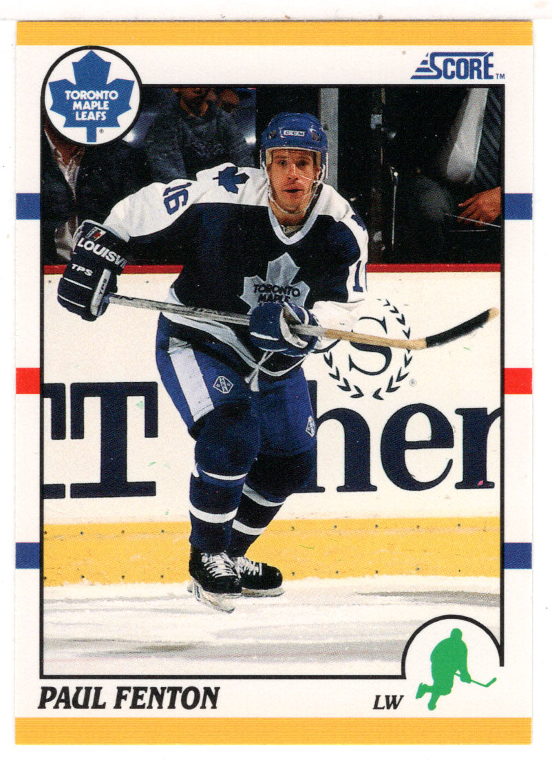 Paul Fenton - Toronto Maple Leafs (NHL Hockey Card) 1990-91 Score Rookie Traded # 57 T Mint