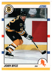 John Byce RC - Boston Bruins (NHL Hockey Card) 1990-91 Score Rookie Traded # 62 T Mint