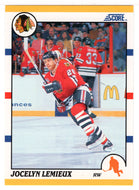 Jocelyn Lemieux - Chicago Blackhawks (NHL Hockey Card) 1990-91 Score Rookie Traded # 66 T Mint