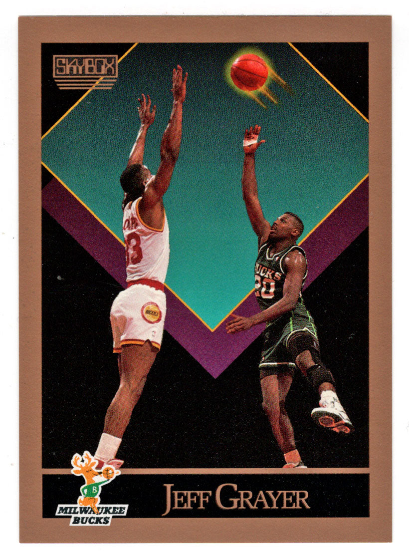 Jeff Grayer RC - Milwaukee Bucks (NBA Basketball Card) 1990-91 Skybox # 157 Mint