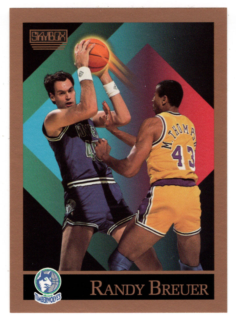 Randy Breuer - Minnesota Timberwolves (NBA Basketball Card) 1990-91 Skybox # 167 Mint