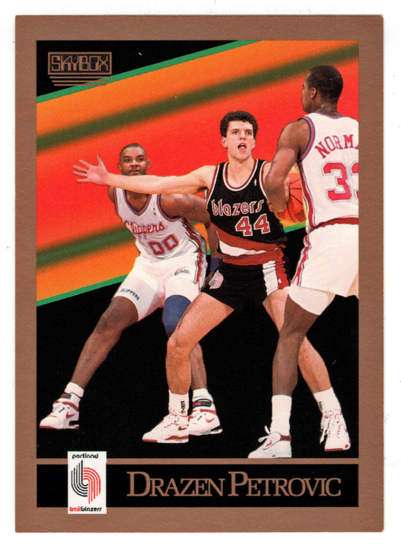 Drazen Petrovic RC - Portland Trail Blazers (NBA Basketball Card) 1990-91 Skybox # 237 Mint