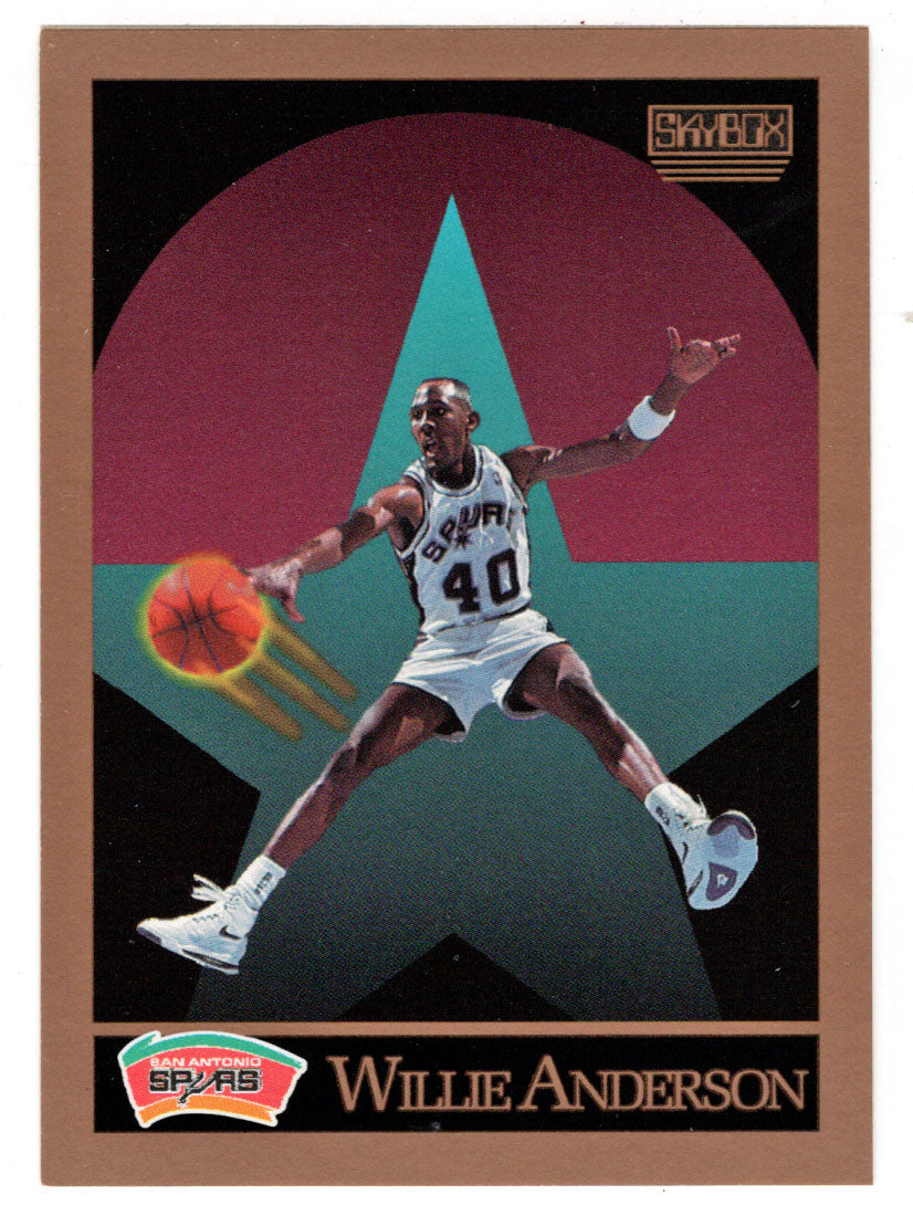 Willie Anderson - San Antonio Spurs (NBA Basketball Card) 1990-91 Skybox # 252 Mint
