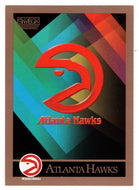 Atlanta Hawks - Logo and Team Checklist (NBA Basketball Card) 1990-91 Skybox # 328 Mint