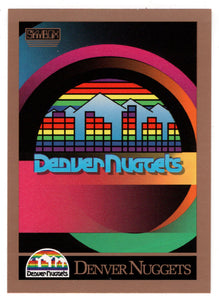 Denver Nuggets - Logo and Team Checklist (NBA Basketball Card) 1990-91 Skybox # 334 Mint
