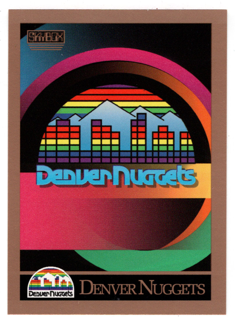 Denver Nuggets - Logo and Team Checklist (NBA Basketball Card) 1990-91 Skybox # 334 Mint