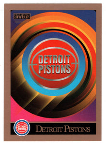 Detroit Pistons - Logo and Team Checklist (NBA Basketball Card) 1990-91 Skybox # 335 Mint
