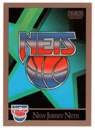 New Jersey Nets - Logo and Team Checklist (NBA Basketball Card) 1990-91 Skybox # 344 Mint
