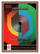 Portland Trail Blazers - Logo and Team Checklist (NBA Basketball Card) 1990-91 Skybox # 349 Mint
