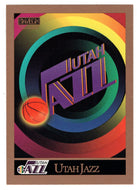Utah Jazz - Logo and Team Checklist (NBA Basketball Card) 1990-91 Skybox # 353 Mint