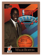 Willie Burton RC - Miami Heat - Draft Pick (NBA Basketball Card) 1990-91 Skybox # 360 Mint