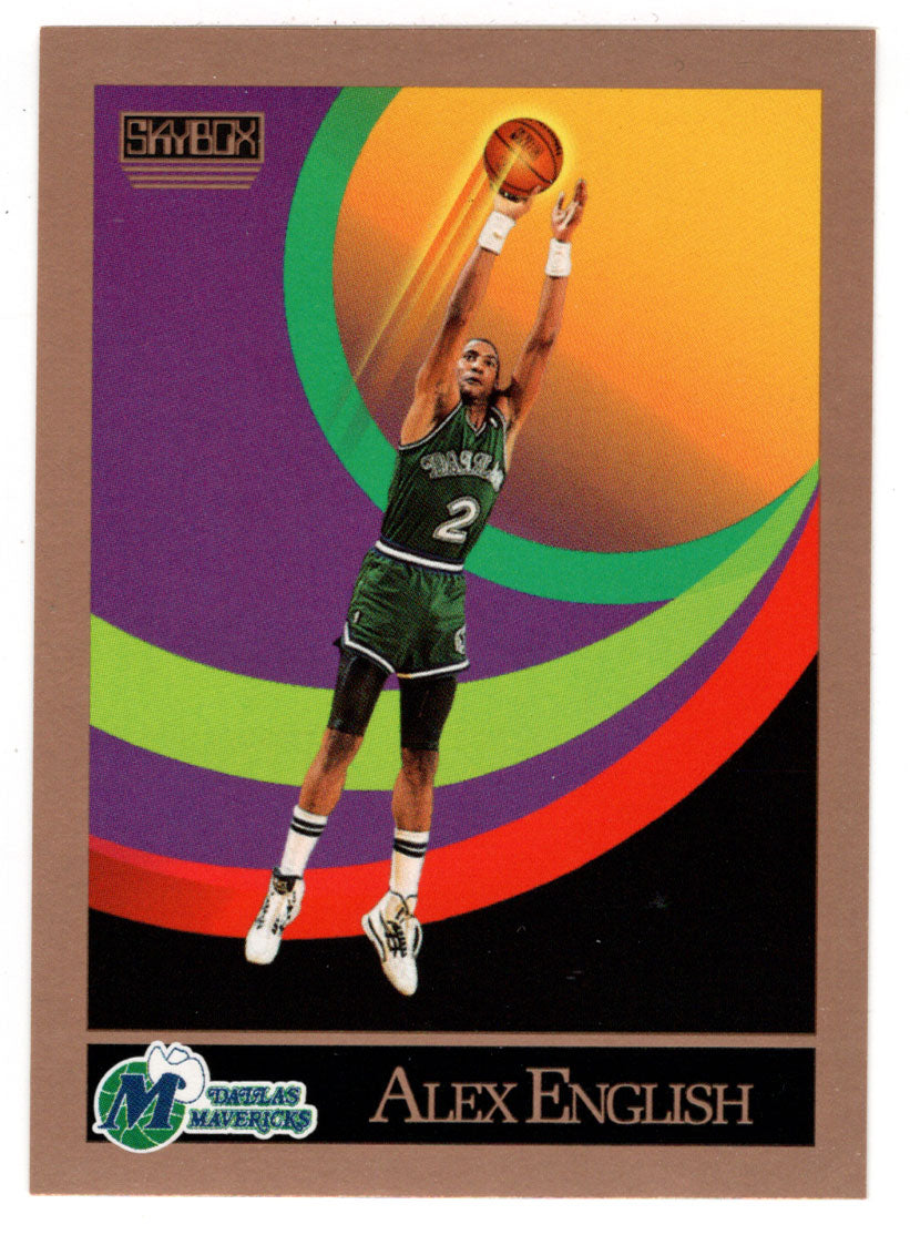 Alex English - Dallas Mavericks (NBA Basketball Card) 1990-91 Skybox # 375 Mint
