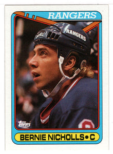 Bernie Nicholls - New York Rangers (NHL Hockey Card) 1990-91 Topps # 13 Mint