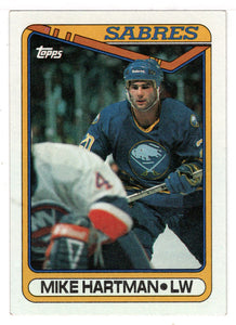 Mike Hartman RC - Buffalo Sabres (NHL Hockey Card) 1990-91 Topps # 16 Mint