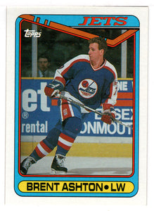 Brent Ashton - Winnipeg Jets (NHL Hockey Card) 1990-91 Topps # 24 Mint