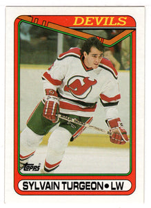 Sylvain Turgeon - New Jersey Devils (NHL Hockey Card) 1990-91 Topps # 73 Mint