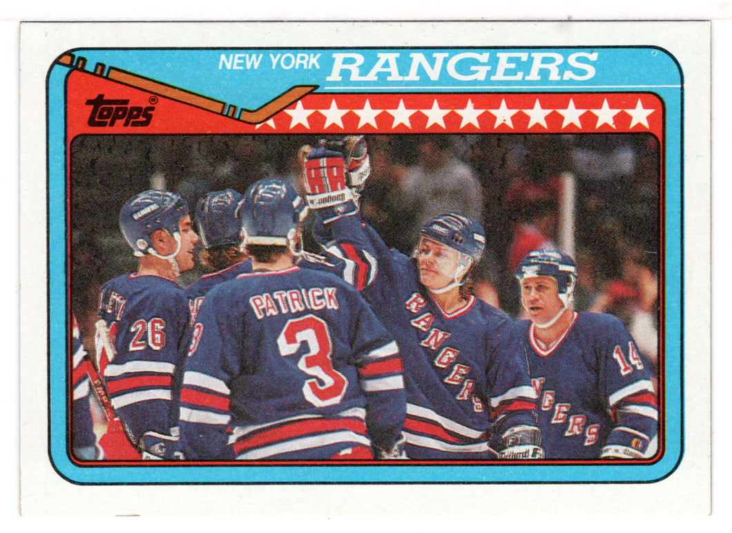 New York Rangers Team Card (NHL Hockey Card) 1990-91 Topps # 101 Mint