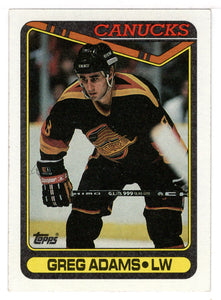 Greg Adams - Vancouver Canucks (NHL Hockey Card) 1990-91 Topps # 106 Mint