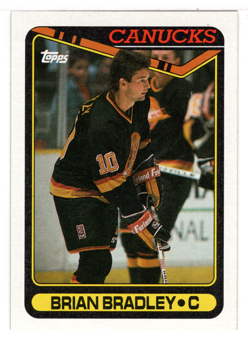 Brian Bradley - Vancouver Canucks (NHL Hockey Card) 1990-91 Topps # 115 Mint