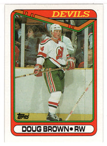 Doug Brown - New Jersey Devils (NHL Hockey Card) 1990-91 Topps # 117 Mint