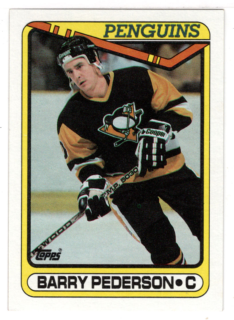 Barry Pederson - Pittsburgh Penguins (NHL Hockey Card) 1990-91 Topps # 134 Mint