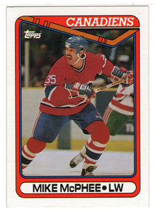 Mike McPhee - Montreal Canadiens (NHL Hockey Card) 1990-91 Topps # 137 Mint