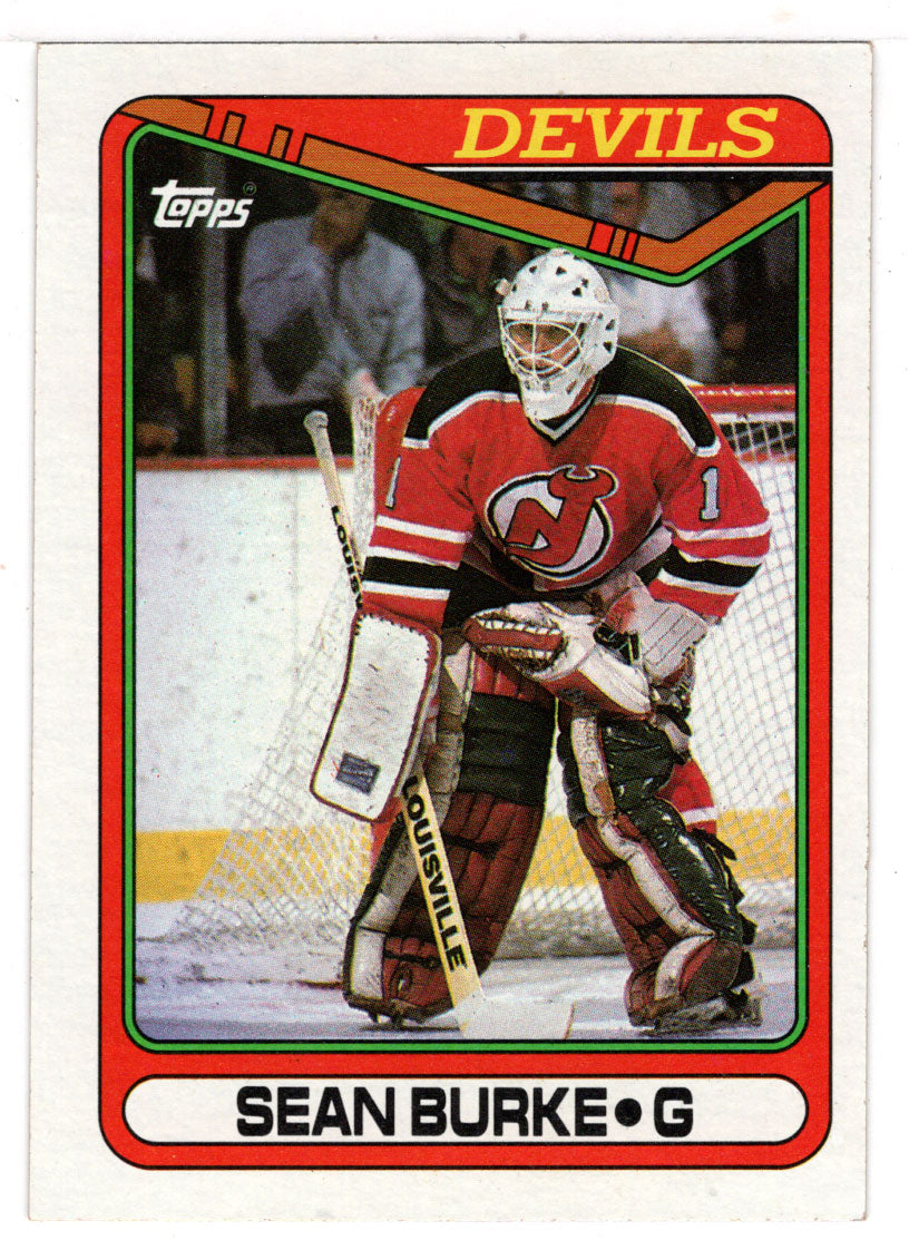 Sean Burke - New Jersey Devils (NHL Hockey Card) 1990-91 Topps # 140 Mint