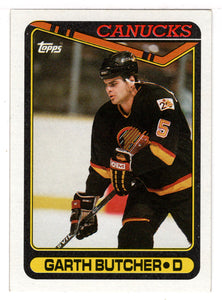 Garth Butcher - Vancouver Canucks (NHL Hockey Card) 1990-91 Topps # 150 Mint