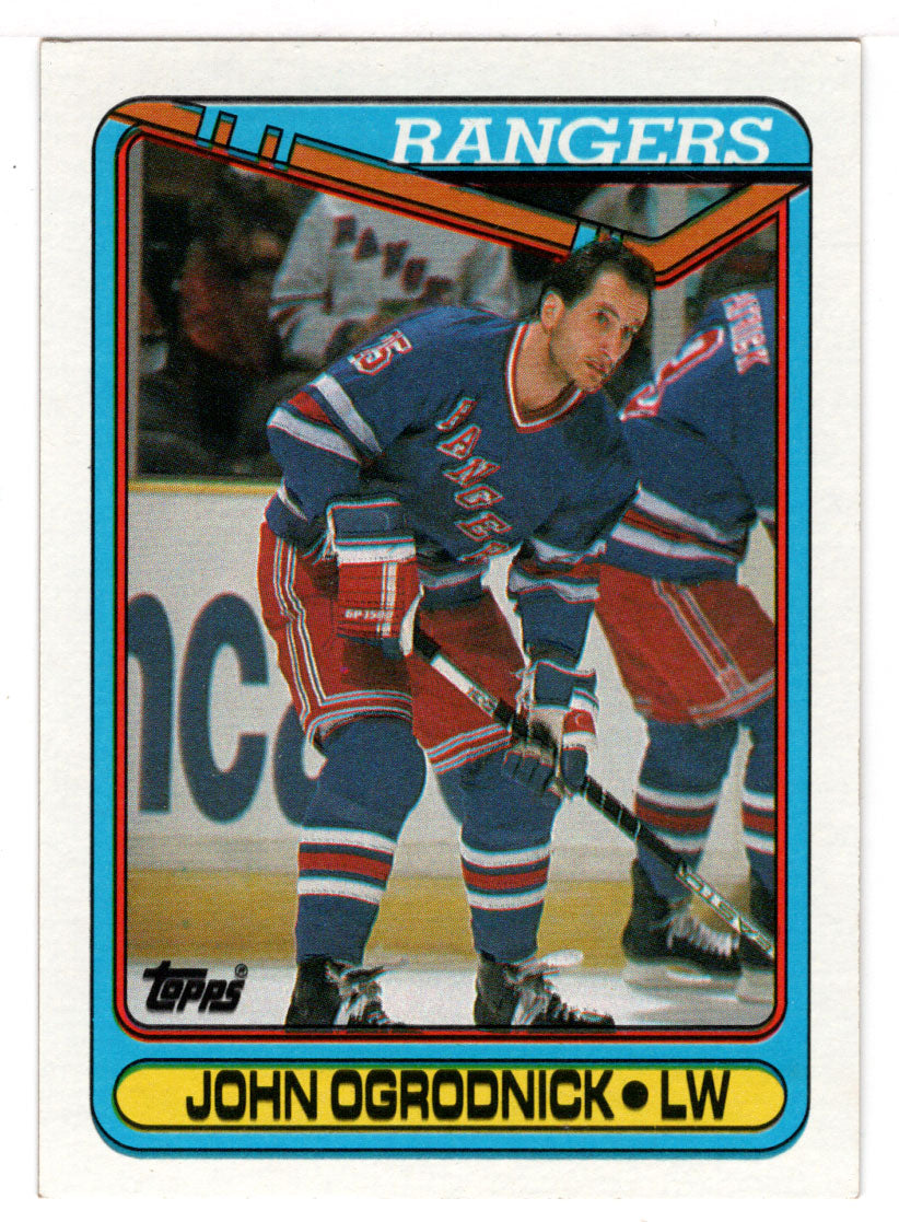 John Ogrodnick - New York Rangers (NHL Hockey Card) 1990-91 Topps # 174 Mint