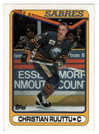 Christian Ruuttu - Buffalo Sabres (NHL Hockey Card) 1990-91 Topps # 182 Mint