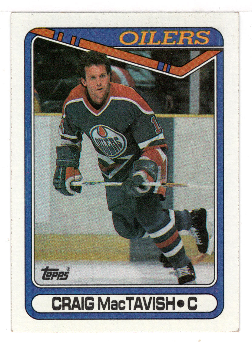 Craig MacTavish - Edmonton Oilers (NHL Hockey Card) 1990-91 Topps # 189 Mint